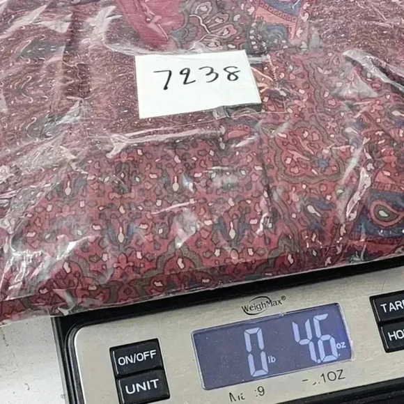 Converse one star button up printed bell sleeve chiffon blouse M - Picture 8 of 8